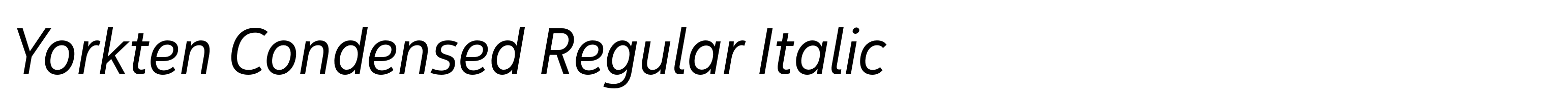 Yorkten Condensed Regular Italic